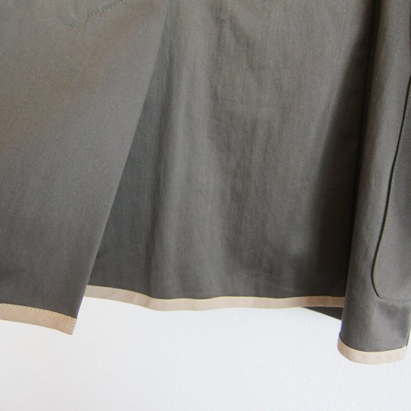 PATRICK MENDES, France, Olive Green Cotton Blend 2 Buttons Blazer - Size 1 - XS - Picture 5 of 8